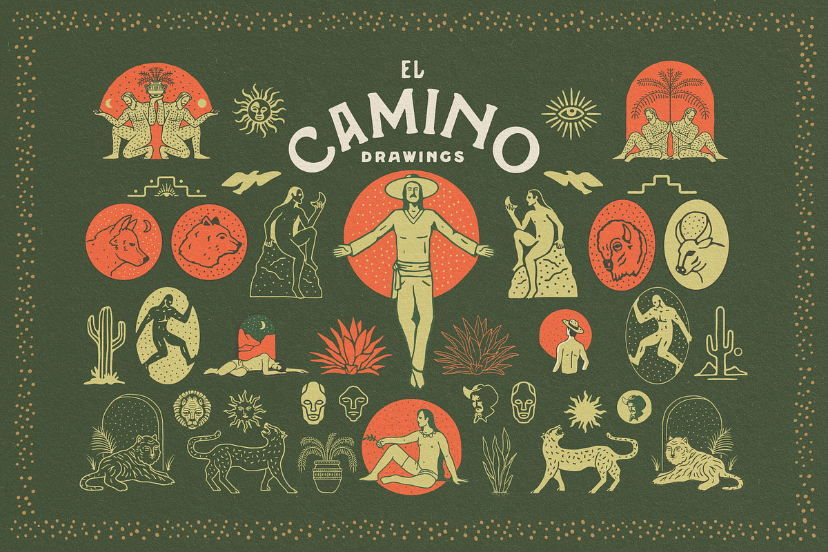 El Camino Font Collection + Extras, a Font by Opus Nigrum (Photo 17 of 20)