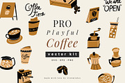 PRO - Playful Coffee Vector Kit, an Object Graphic by lilovwishes (Thumbnail 1 of 5)