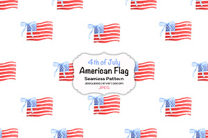 Preppy American Flag Seamless File, a Pattern Graphic by KisbyArt