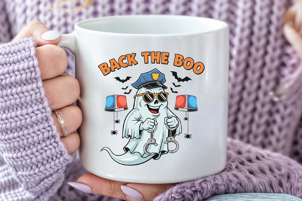 Back The Boo Ghost PNG, an Illustration by CraftArtStudio (Photo 2 of 4)
