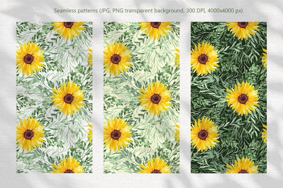 Sunflowers Watercolor Collection, an Illustration by Anna Druzhkova (Photo 7 of 14)
