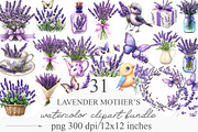 Lavender Mother's Day Clipart, an Illustration by Designking (Thumbnail 1 of 5)