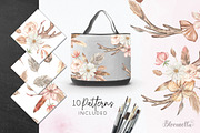 Watercolour Bohemian Florals Neutral, a Decorative Illustration by Bloomella (Thumbnail 8 of 8)