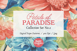 Petals of Paradise Digital Papers #2