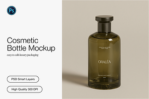 Cosmetic Glass Bottle Mockup