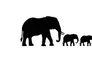 elephant family silhouette design, an Illustration by Amazin_art (Thumbnail 37 of 51)