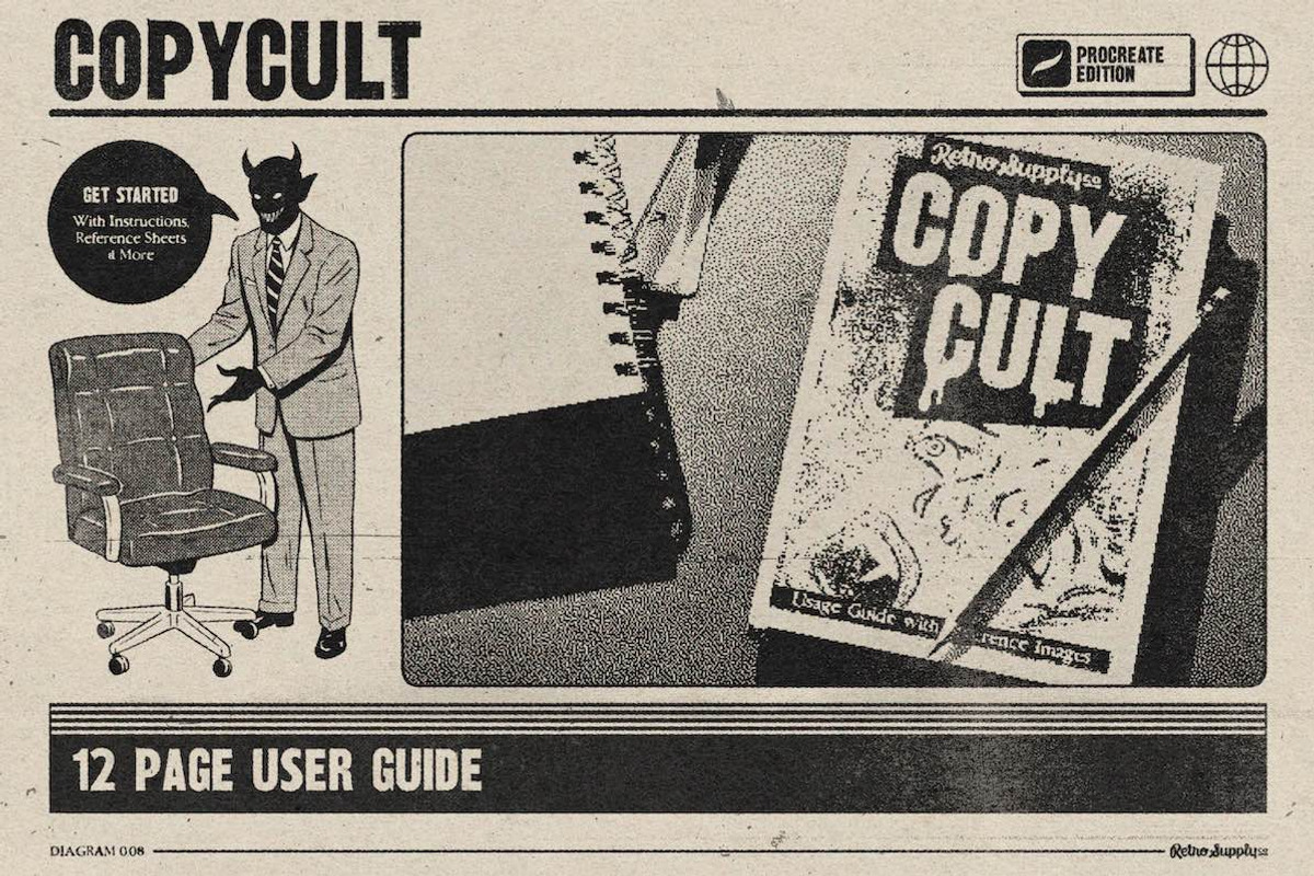 CopyCult for Procreate, a Brush Add-On by RetroSupply Co. (Photo 11 of 12)