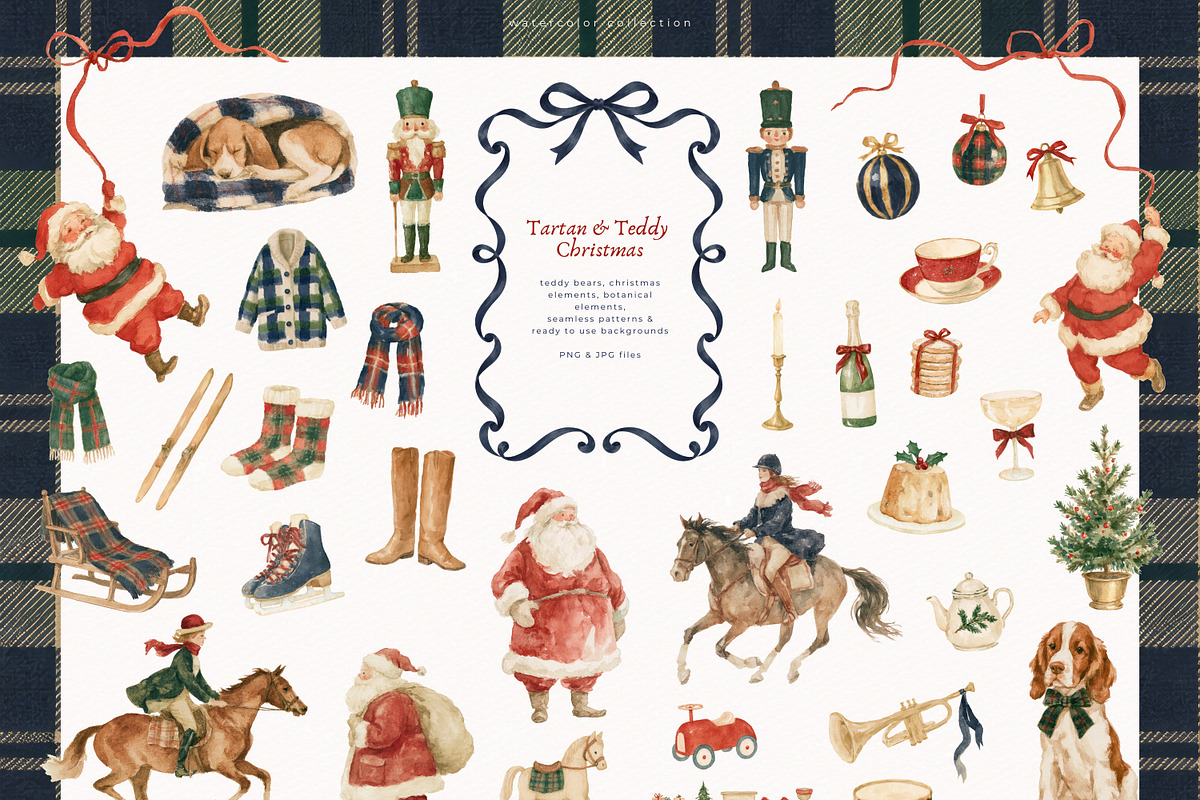 Tartan & Teddy Christmas, a Seasonal Illustration by PeDe Designs (Photo 5 of 7)