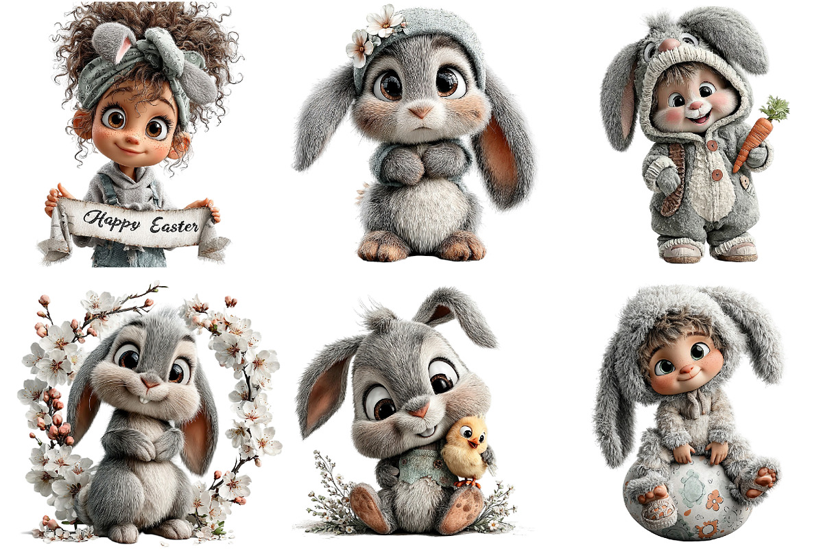 Whimsical Easter Baby in Bunny, an Illustration by DreamArtGraphic (Photo 5 of 5)