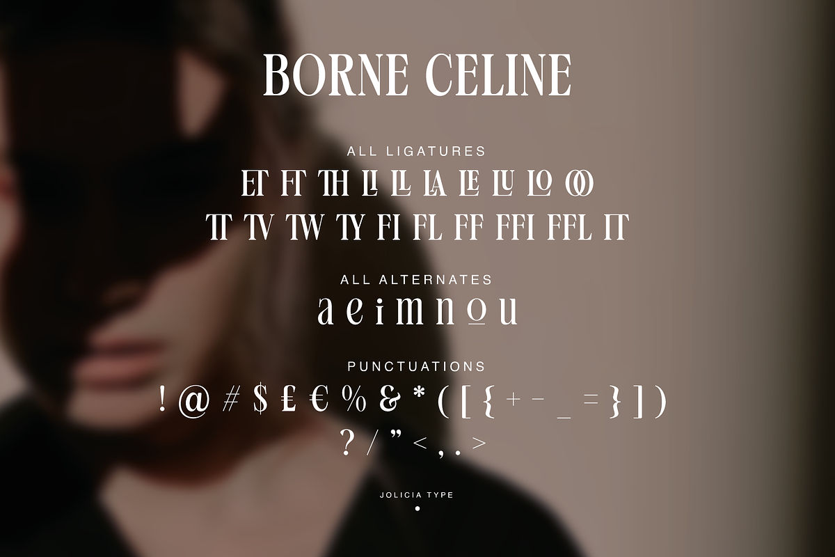 Borne Celine | Modern Display Font, a Serif Font by Jolicia Type