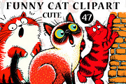 funny cat clip art, an Illustration by CreationArt (Thumbnail 1 of 5)
