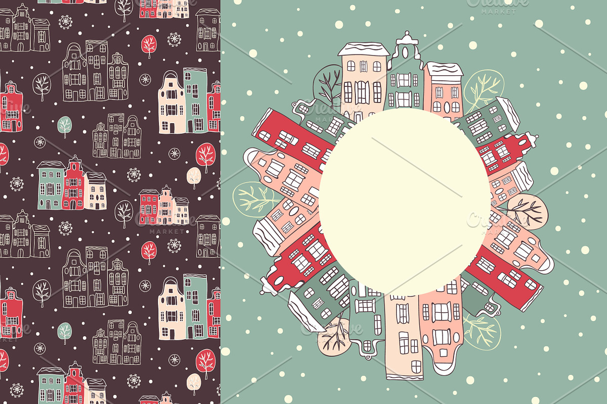 Winter seamless patterns. preview 2