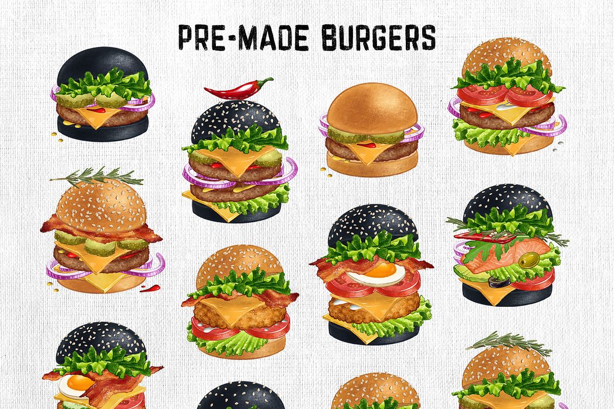 Burger Creator, a Decorative Illustration by Margo Miller (Photo 4 of 31)