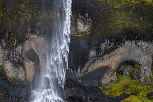 Waterfall view during auto trip in Iceland. Spectacular Icelandi, a Nature Photo by YuriyB