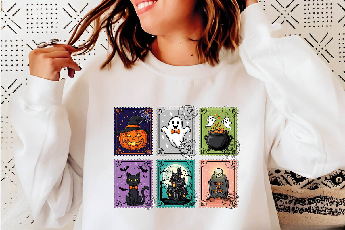 Retro Halloween Cat Ghost Png, an Illustration by CreationArt (Photo 4 of 5)