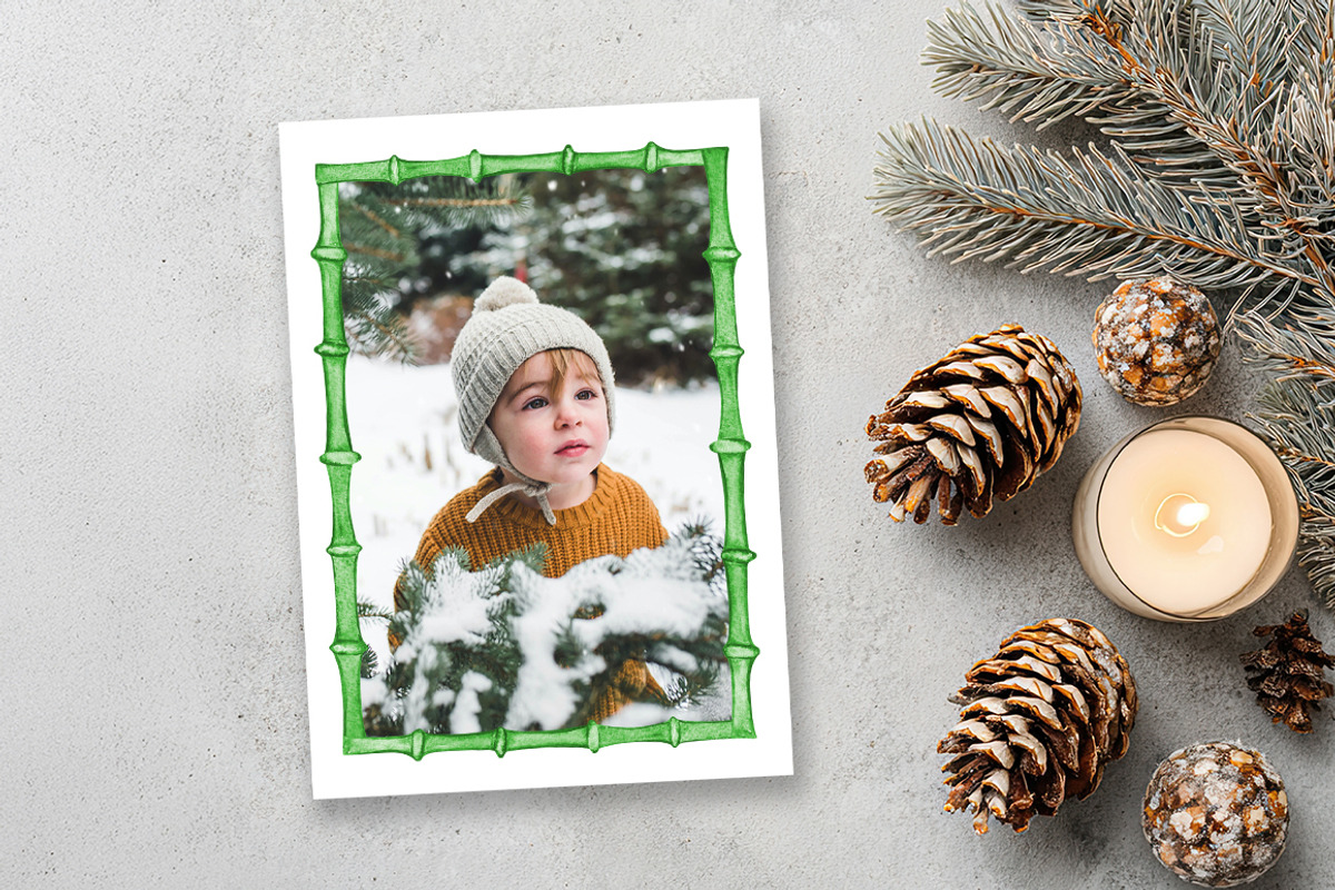 Watercolor Green Bamboo Frames, a Decorative Illustration by SvetaArtStore (Photo 4 of 6)
