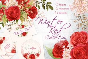 Red Roses Clipart Collection