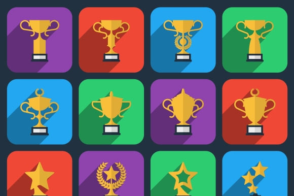 Winner Trophy And Award Icons