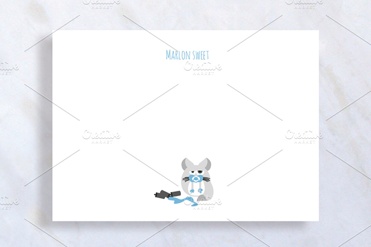 Baby Boy Personal Stationary Card, a Card Template by stockhype (Photo 1 of 2)