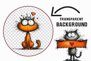 Whimsical Valentine Cat Clipart, an Illustration by Libby Wishes (Thumbnail 4 of 7)