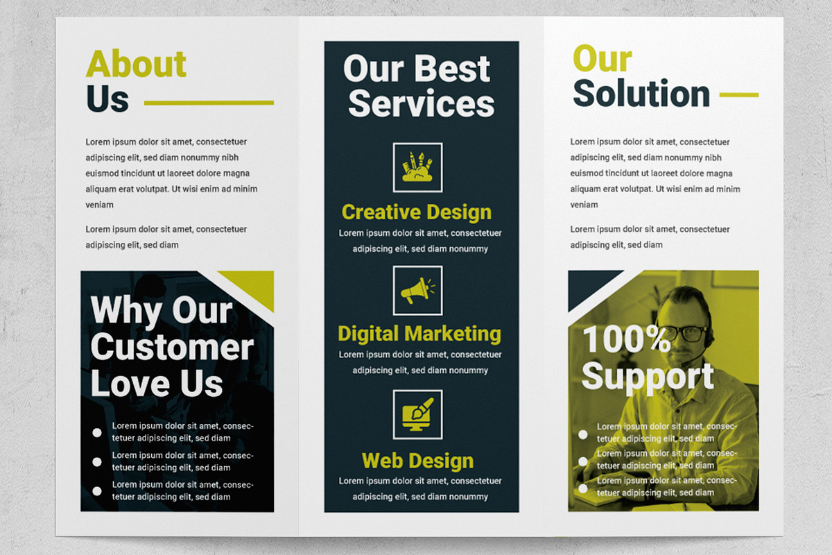 Business Trifold Brochure, a Brochure Template by MightyDesign (Photo 3 of 7)