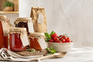 Farmcore summer preserves on rustic, a Photo by Dvoevnore photos