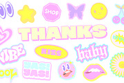 GIRLS CLUB - VECTOR Y2K STICKERS SET, an Object Graphic by craftlove (Thumbnail 13 of 13)