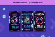 Neon Music Festival Instagram Story, a Templates & Theme by TemplateCastleStore (Thumbnail 1 of 9)