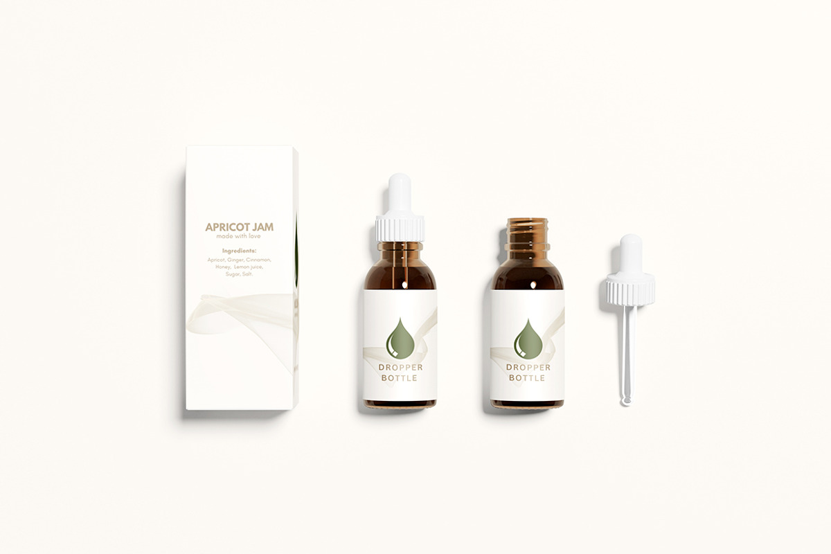 Dropper Bottle and Box Mockup, a Packaging Mockup by Pikachudesign (Photo 4 of 5)