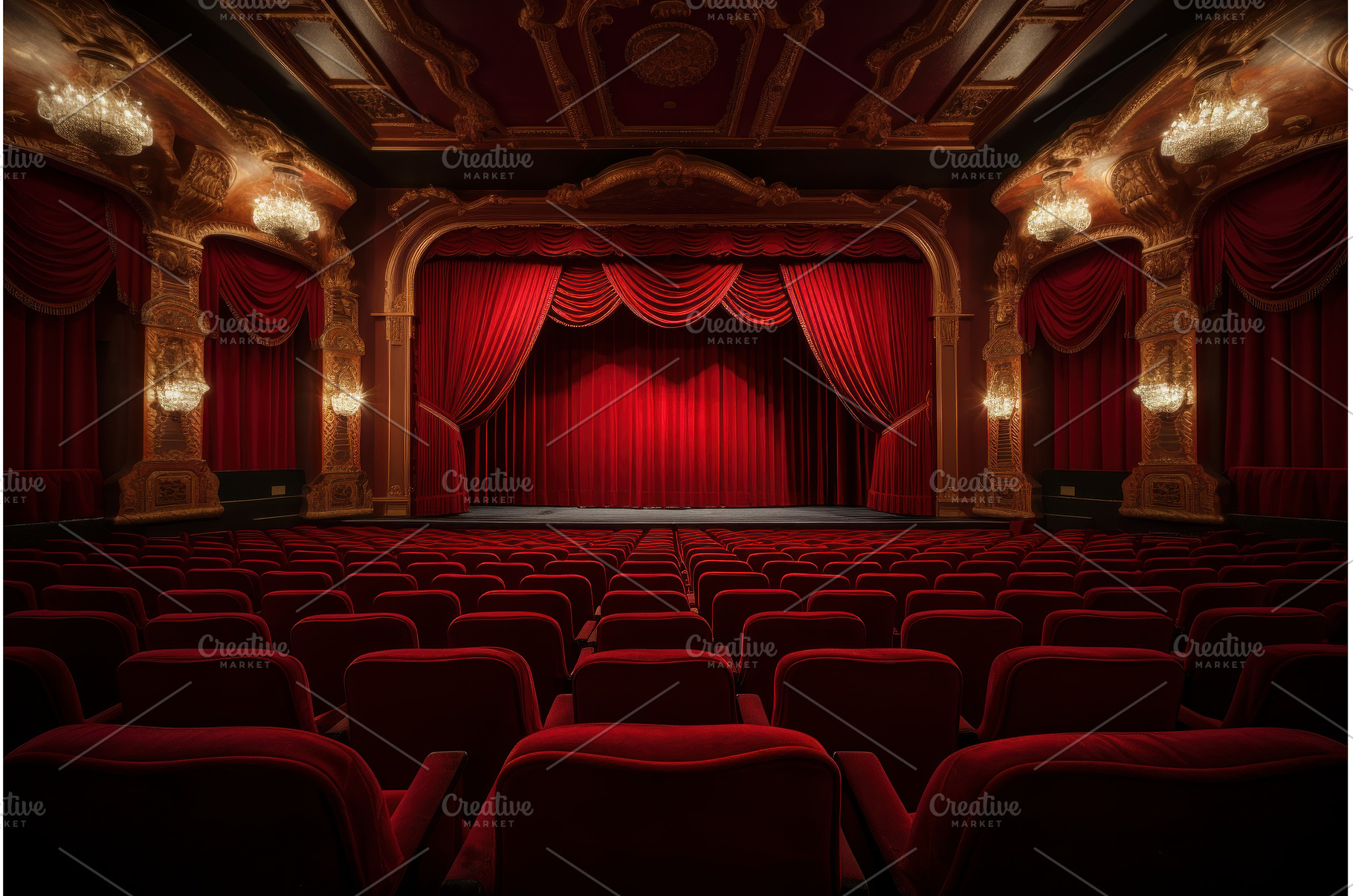 Dramatic Film movie red velvet, an Architecture Photo by Ylivdesign