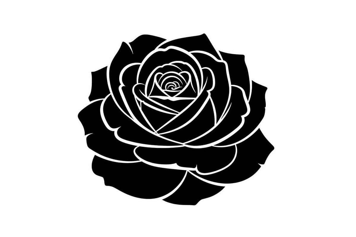 50 Black Rose Silhouette Vector Bund, an Illustration by Gaye Art (Photo 16 of 51)