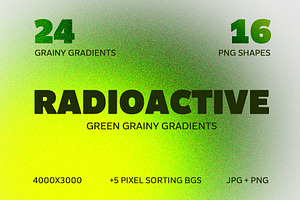 Radioactive Green Grainy Gradients