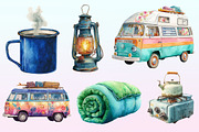 Summer Camping Clipart, a Graphic by CitraGraphics (Thumbnail 3 of 4)