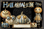 Quirky Halloween Pumpkin Clipart Kit, a Decorative Illustration by Area (Thumbnail 14 of 17)