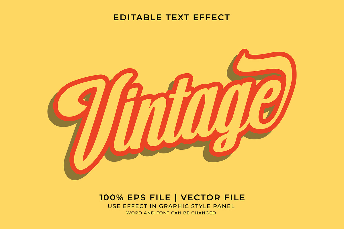 Vintage Text Effects Bundle, a Layer Style Add-On by WM48 Shop (Photo 14 of 17)