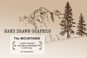 The Mountains, Hand Drawn Graphics