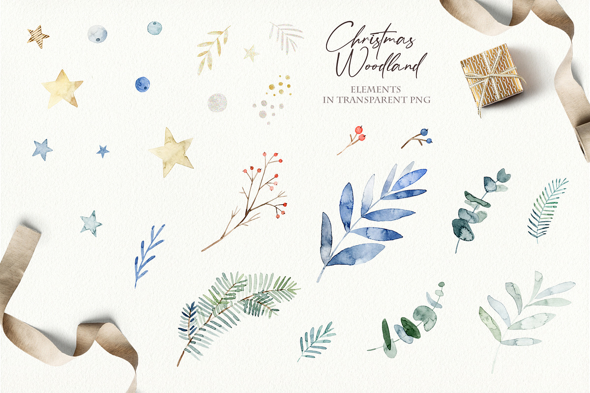 Winter Watercolor Collection, an Animal Illustration by svetsum (Photo 3 of 9)