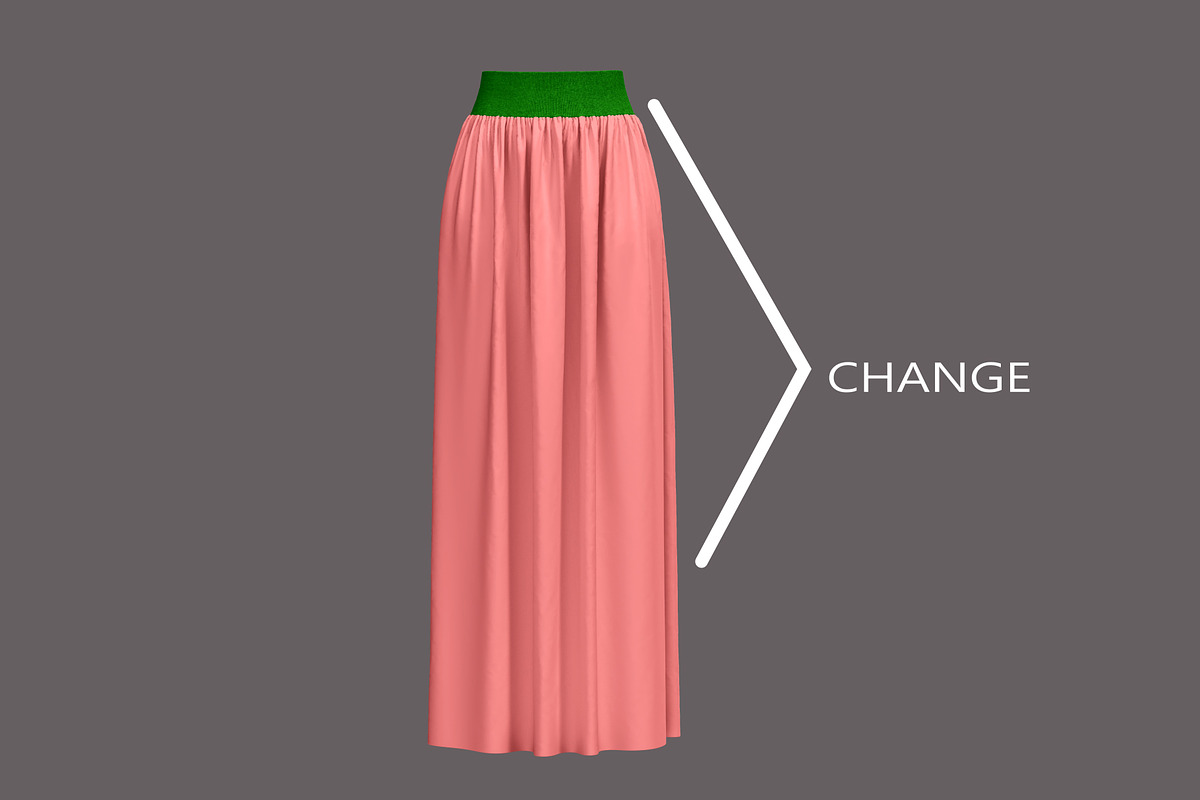 Woman Skirt Mockup, an Advertising Mockup by PudraART (Photo 7 of 7)