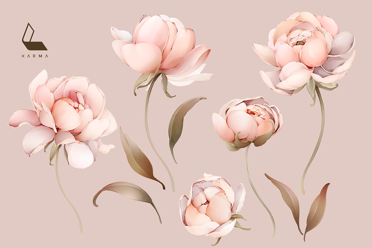 Peonies | Seamless pattern, a Pattern Graphic by Karma (Photo 14 of 15)