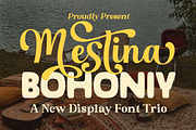 Mestina Bohoniy – Display Font Duo, a Script Font by Madjack.font (Thumbnail 1 of 12)