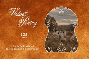 Velvet Poetry: Curly Embroidered
