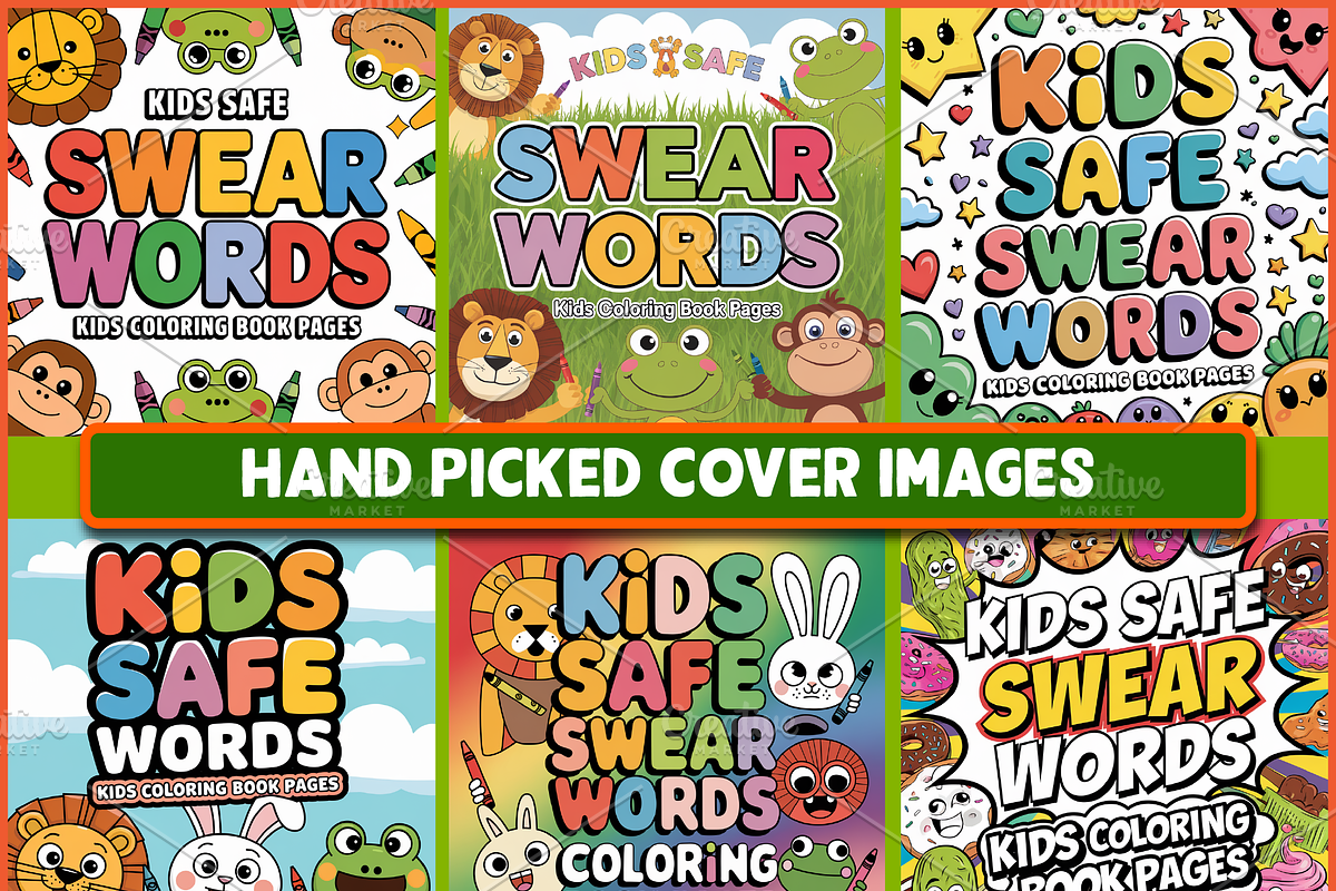 Kids Safe Swear Words Coloring Book, an Education Illustration by Ink ...