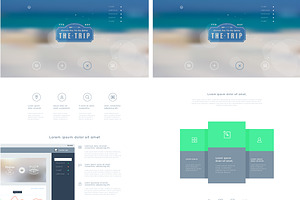 Landing Page In Flat Style