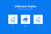 Cloud Computing Icons, an Outline Icon by Brickclay (Thumbnail 3 of 7)