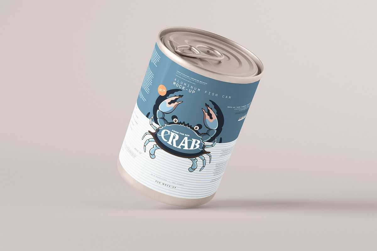 Aluminum Food Can Mockups - Large, a Cups & Container Mockup by pmvch (Photo 9 of 31)