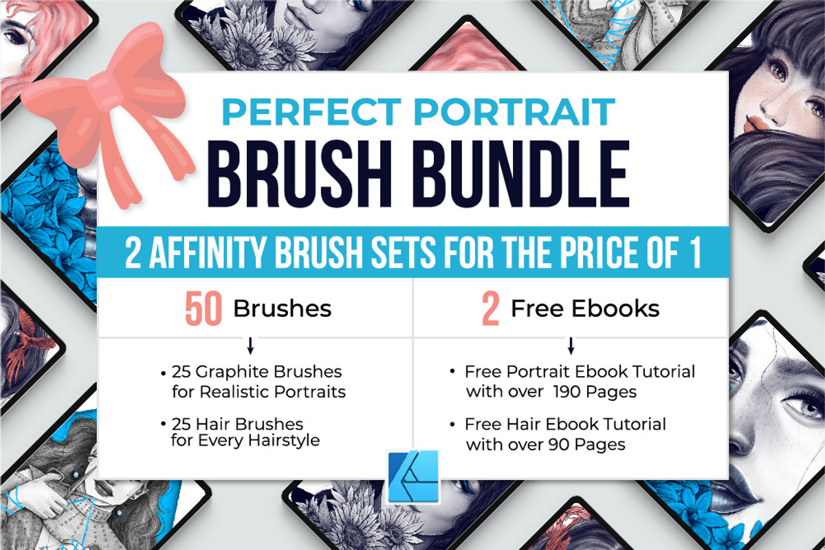 Perfect Portrait Affinity Brushes, a Brush Add-On by Riveros Illustration (Photo 1 of 11)