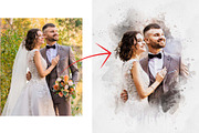 Wedding Watercolor Art Photo Effect, an Action Add-On by MRI STUDIO (Thumbnail 2 of 13)