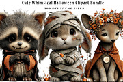 Cute Whimsical Halloween Clipart, a Seasonal Illustration by CreationArt (Thumbnail 1 of 6)