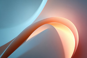 Pastel curved ribbons abstract, an Abstract Photo by AlyaAnd