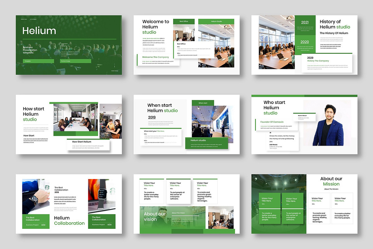 Helium - Business Google Slide Templ, a Presentation Template by Dens Creative Studio (Photo 2 of 6)